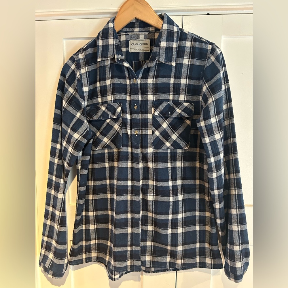 Craghoppers Women's Navy and White Checkered Shirt